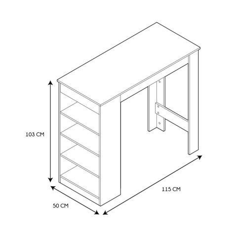 Stół barowy Blox naturalny Stół barowy Blox naturalny
