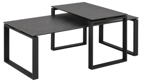Zestaw 2 stolików kawowych Katrine czarny Zestaw 2 stolików kawowych Katrine czarny