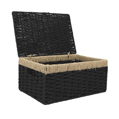 Zestaw 3 koszy Trunk czarne Zestaw 3 koszy Trunk czarne