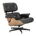 Fotel Vip z podnóżkiem czarny/walnut /standard base Fotel Vip z podnóżkiem czarny/walnut /standard base