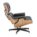 Fotel Vip z podnóżkiem czarny/walnut /standard base Fotel Vip z podnóżkiem czarny/walnut /standard base