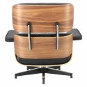 Fotel Vip z podnóżkiem czarny/walnut /standard base Fotel Vip z podnóżkiem czarny/walnut /standard base