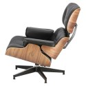 Fotel Vip z podnóżkiem czarny/walnut /standard base Fotel Vip z podnóżkiem czarny/walnut /standard base