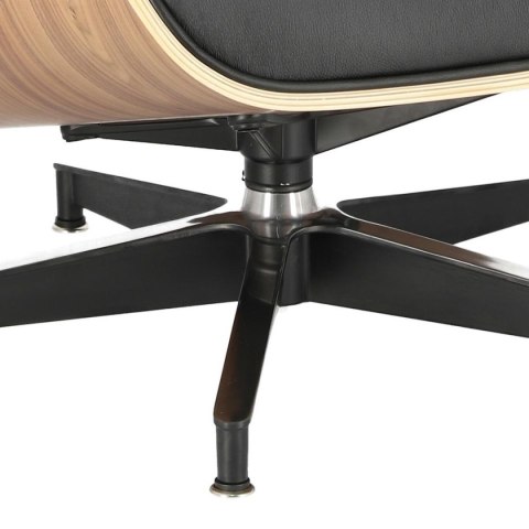 Fotel Vip z podnóżkiem czarny/walnut /standard base Fotel Vip z podnóżkiem czarny/walnut /standard base