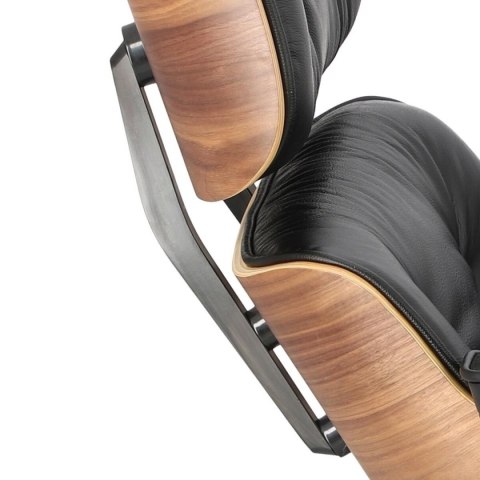 Fotel Vip z podnóżkiem czarny/walnut /standard base Fotel Vip z podnóżkiem czarny/walnut /standard base