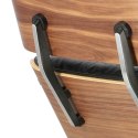 Fotel Vip z podnóżkiem czarny/walnut /standard base Fotel Vip z podnóżkiem czarny/walnut /standard base