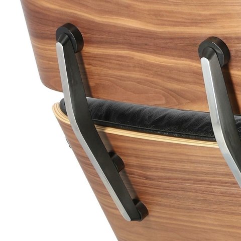 Fotel Vip z podnóżkiem czarny/walnut /standard base Fotel Vip z podnóżkiem czarny/walnut /standard base