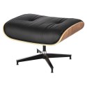 Fotel Vip z podnóżkiem czarny/walnut /standard base Fotel Vip z podnóżkiem czarny/walnut /standard base