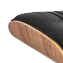 Fotel Vip z podnóżkiem czarny/walnut /standard base Fotel Vip z podnóżkiem czarny/walnut /standard base