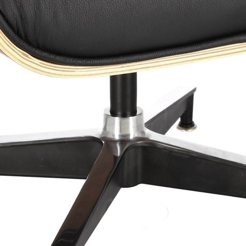 Fotel Vip z podnóżkiem czarny/walnut /standard base Fotel Vip z podnóżkiem czarny/walnut /standard base