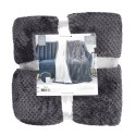 Koc Sherpa szary 180x220cm gruby pikowany Koc Sherpa szary 180x220cm gruby pikowany