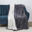 Koc Sherpa szary 180x220cm gruby pikowany Koc Sherpa szary 180x220cm gruby pikowany