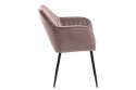 Krzesło Emilia Velvet dusty rose/black Krzesło Emilia Velvet dusty rose/black