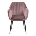 Krzesło Emilia Velvet dusty rose/black Krzesło Emilia Velvet dusty rose/black