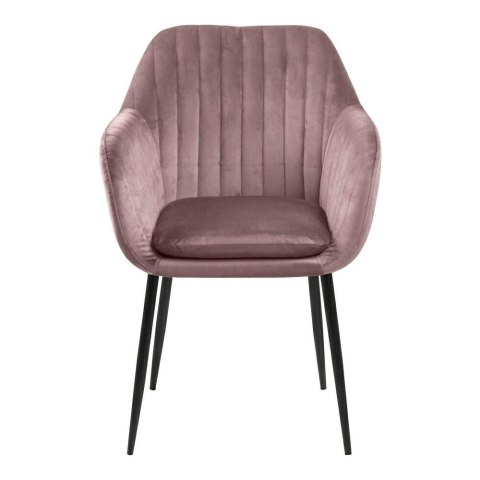Krzesło Emilia Velvet dusty rose/black Krzesło Emilia Velvet dusty rose/black