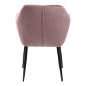 Krzesło Emilia Velvet dusty rose/black Krzesło Emilia Velvet dusty rose/black