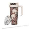Kubek termiczny z uchwytem Fleur 1,2l beżowy Kubek termiczny z uchwytem Fleur 1,2l beżowy