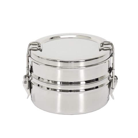Metalowy Lunch box z 2 pojemnikami Metalowy Lunch box z 2 pojemnikami