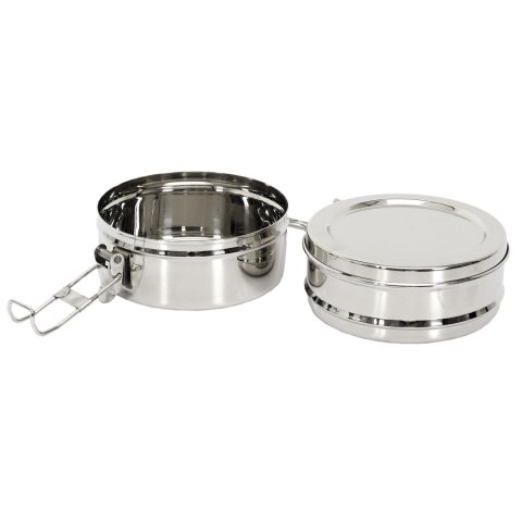 Metalowy Lunch box z 2 pojemnikami Metalowy Lunch box z 2 pojemnikami