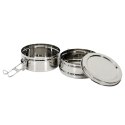 Metalowy Lunch box z 2 pojemnikami Metalowy Lunch box z 2 pojemnikami
