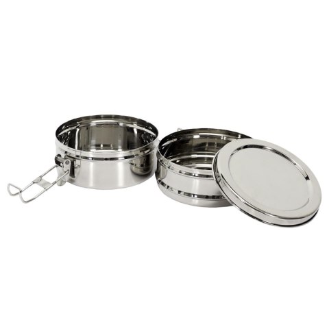 Metalowy Lunch box z 2 pojemnikami Metalowy Lunch box z 2 pojemnikami