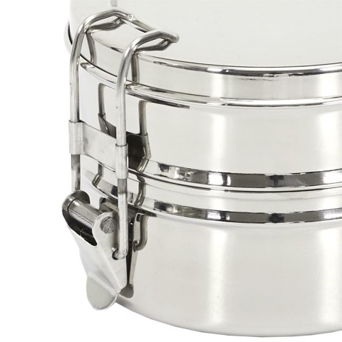 Metalowy Lunch box z 2 pojemnikami Metalowy Lunch box z 2 pojemnikami