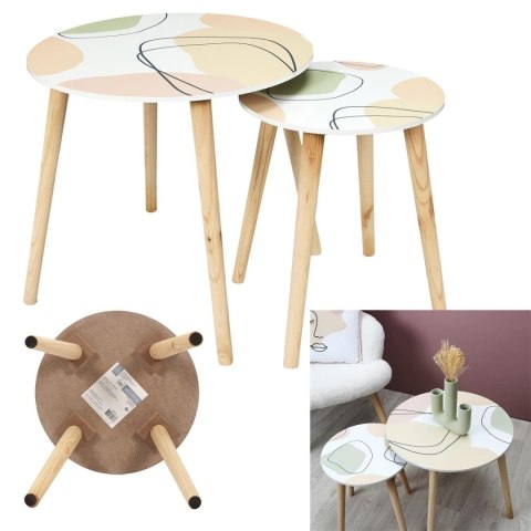 Zestaw dwóch stolików Arty pastele Zestaw dwóch stolików Arty pastele