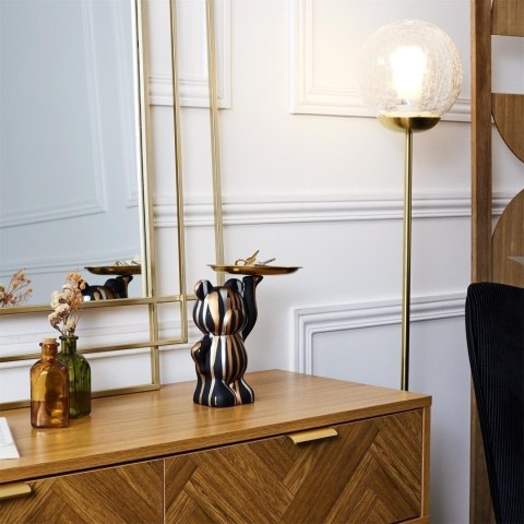Figurka Deco Bear z tacą czarna Figurka Deco Bear z tacą czarna