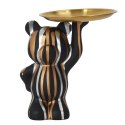 Figurka Deco Bear z tacą czarna Figurka Deco Bear z tacą czarna