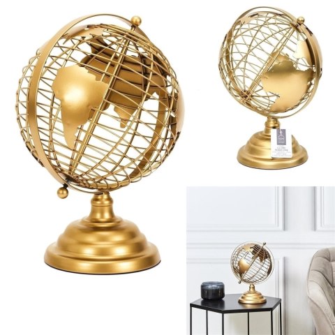 Globus metalowy złoty 28cm Globus metalowy złoty 28cm