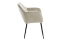 Krzesło Emilia Velvet sand /black Krzesło Emilia Velvet sand /black