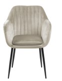 Krzesło Emilia Velvet sand /black Krzesło Emilia Velvet sand /black