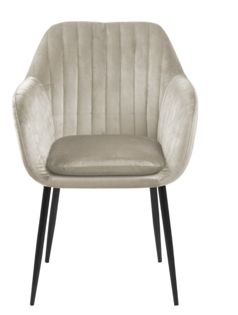 Krzesło Emilia Velvet sand /black Krzesło Emilia Velvet sand /black