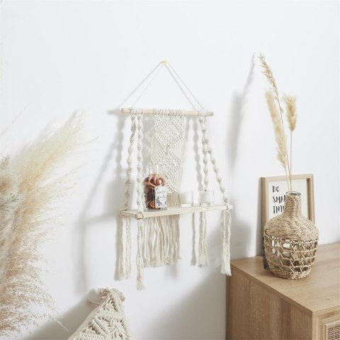Półka Boho średnia macrama beżowa Półka Boho średnia macrama beżowa