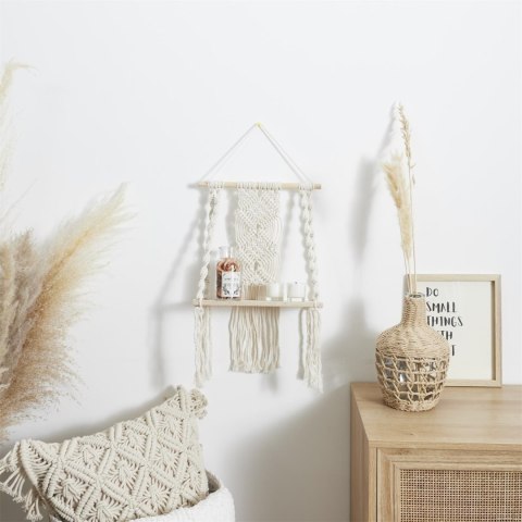 Półka Boho średnia macrama beżowa Półka Boho średnia macrama beżowa