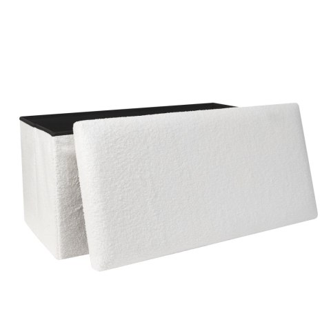 Pufa Intesi Velse boucle biała składana Pufa Intesi Velse boucle biała składana