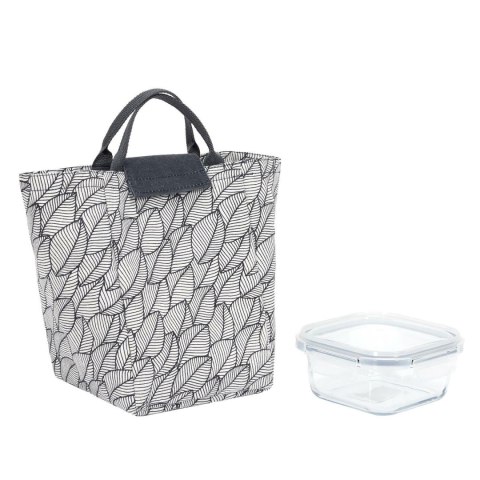 Zestaw Lunch box i torba termiczna szare Zestaw Lunch box i torba termiczna szare