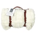 Koc Furry 120x150cm biały z uchwytem Koc Furry 120x150cm biały z uchwytem