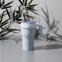 Kubek termiczny z uchwytem i słomką Miami 600ml biały Kubek termiczny z uchwytem i słomką Miami 600ml biały