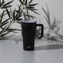Kubek termiczny z uchwytem i słomką Miami 600ml czarny Kubek termiczny z uchwytem i słomką Miami 600ml czarny