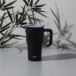 Kubek termiczny z uchwytem i słomką Miami 600ml czarny