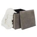 Pufa Intesi Vels Scott taupe składana Pufa Intesi Vels Scott taupe składana