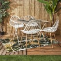 Stół Barcelona z efektem drewna metalowy110x70 Stół Barcelona z efektem drewna metalowy110x70