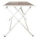 Stół Barcelona z efektem drewna metalowy110x70 Stół Barcelona z efektem drewna metalowy110x70