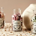 Szklany słój 16cm z pot pourri różowe Szklany słój 16cm z pot pourri różowe