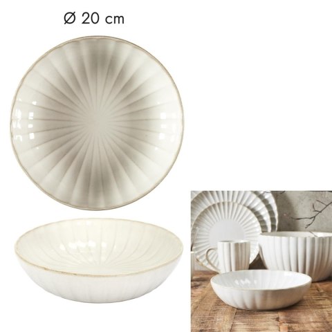 Talerz głęboki Vlora 20cm beżowy Talerz głęboki Vlora 20cm beżowy