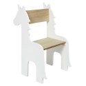 Krzesło dziecięce Unicorn białe/naturalne Krzesło dziecięce Unicorn białe/naturalne