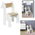 Krzesło dziecięce Unicorn białe/naturalne Krzesło dziecięce Unicorn białe/naturalne