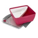 Lunch box Divided z widelcem 2,6l różowy Lunch box Divided z widelcem 2,6l różowy