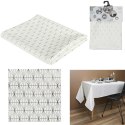 Obrus Geometric Dore biały/srebrny 140x250cm Obrus Geometric Dore biały/srebrny 140x250cm